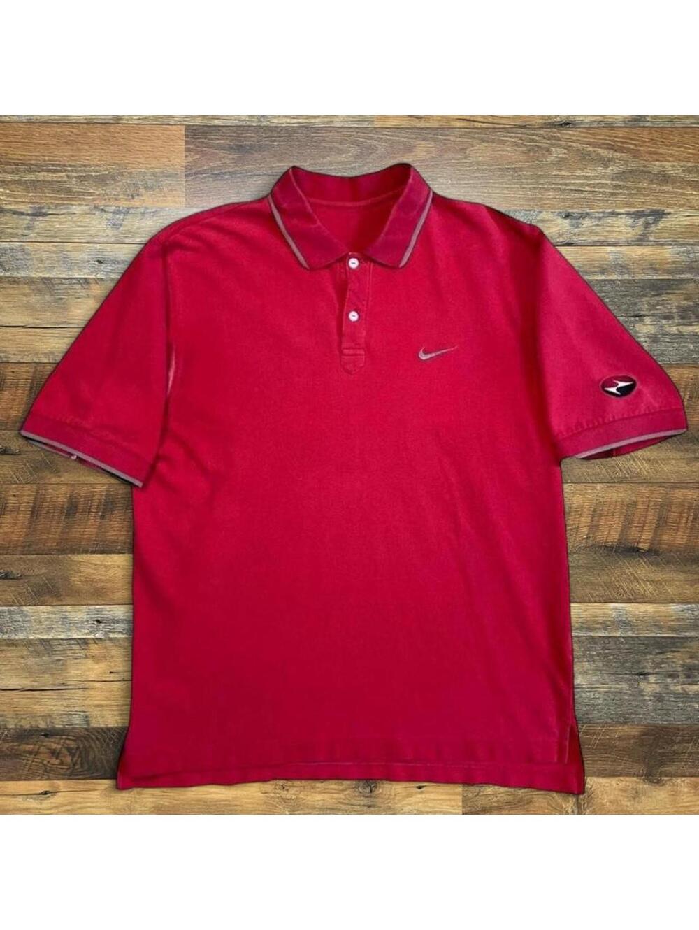 RARE Vintage Nike Tiger Woods Polo Shirt Mens XL Red Yin Yang